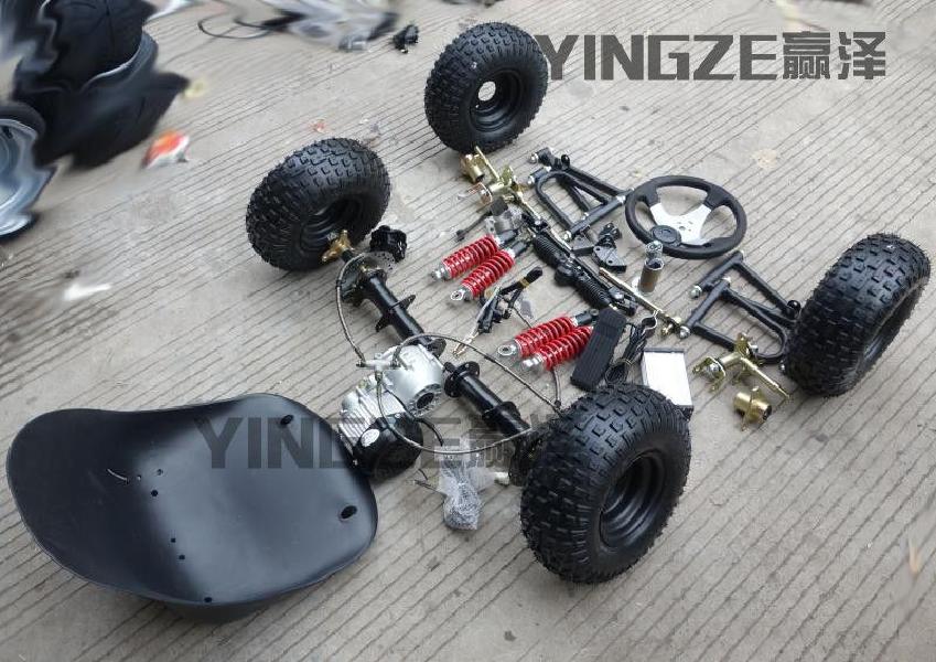 고카트 만들기 키트 타이어 액슬 부품 DIY 전동 스티어링 프레임 4륜 48V500W (라이트 타이어+쿠션+컨트롤러) - 상세 이미지 4