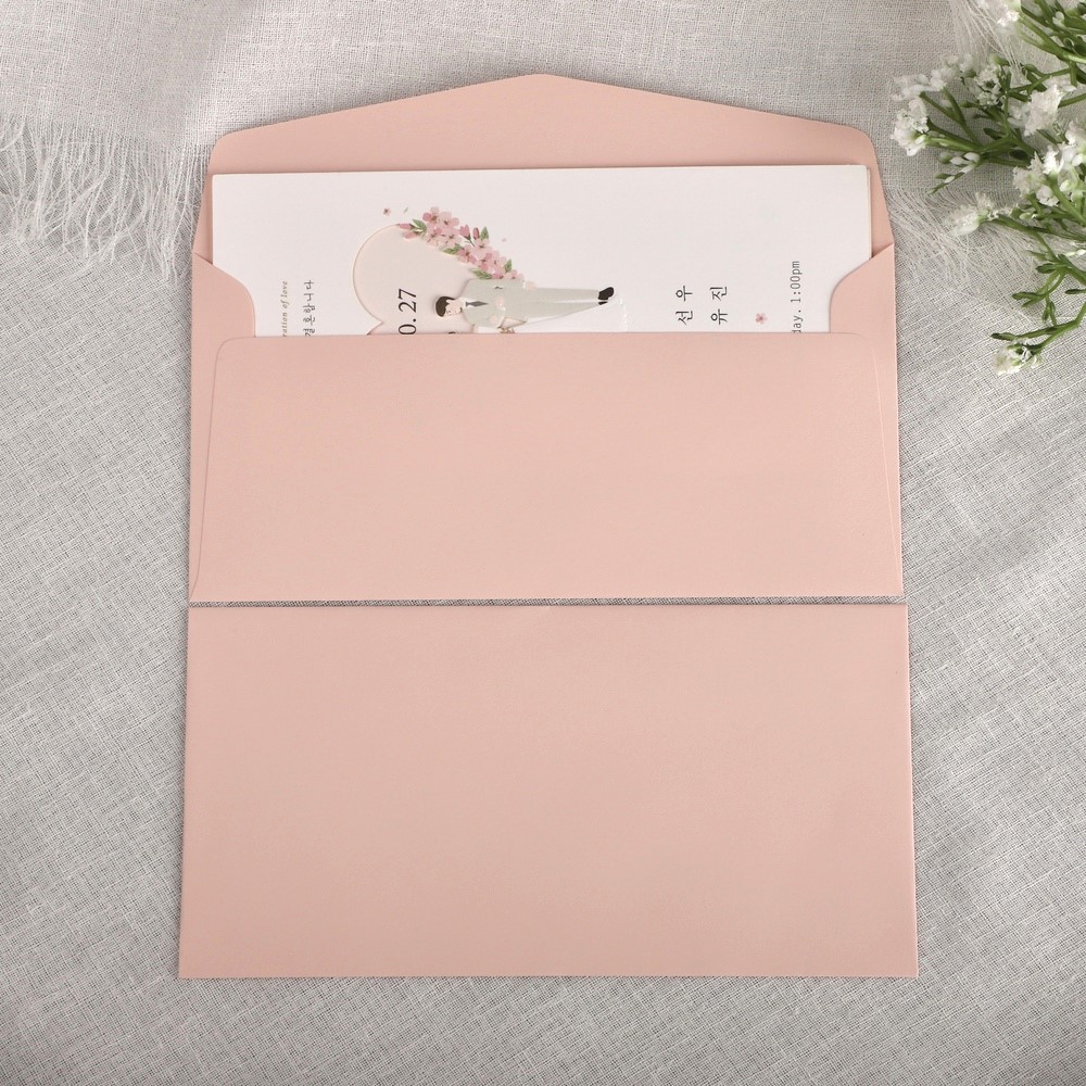 [자체 제작] 200x100mm 청첩장 초대장 답례 엽서 축하 감사 봉투 50p - 상세 이미지 3
