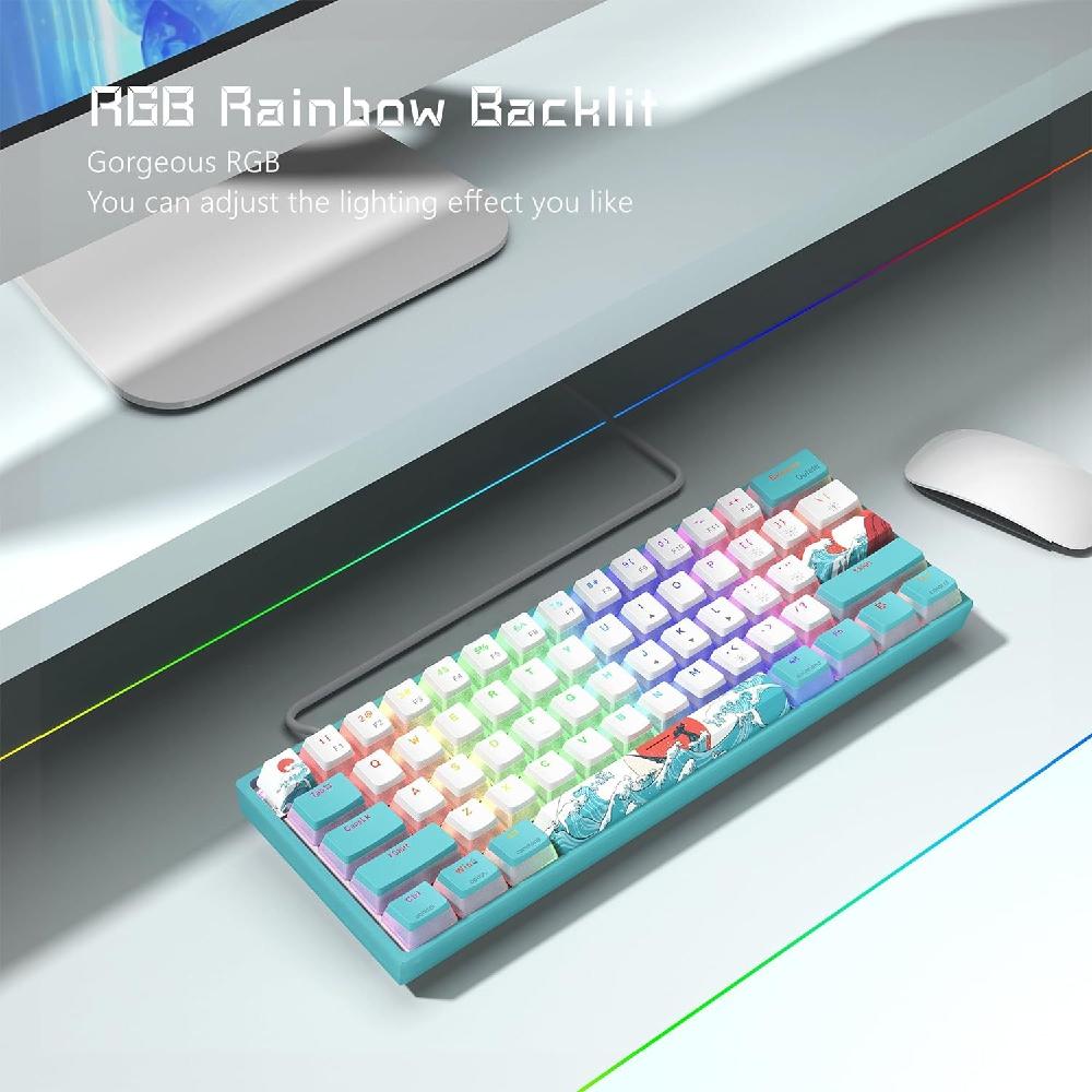 Womier WK61 기계식 RGB 가성비 키보드 유선 게임용 게이머 PBT 키캡 이미지 8