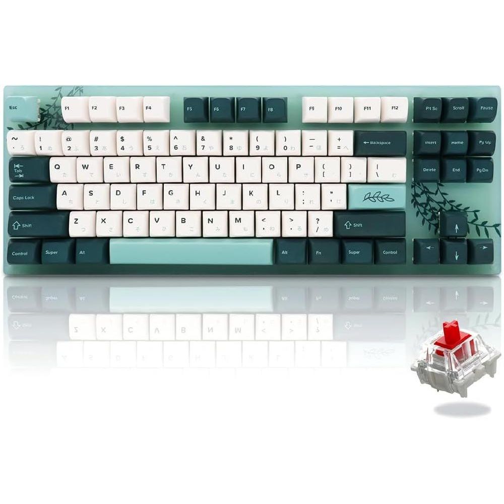 Womier K87 87 게임용 기계식 RGB PBT 키캡 레드 스위치 - 상품 이미지