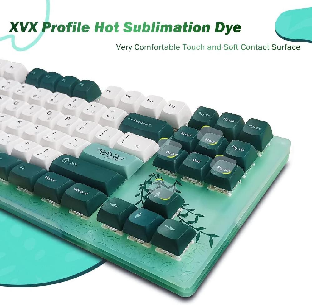 Womier K87 87 게임용 기계식 RGB PBT 키캡 레드 스위치 - 상세 이미지 3