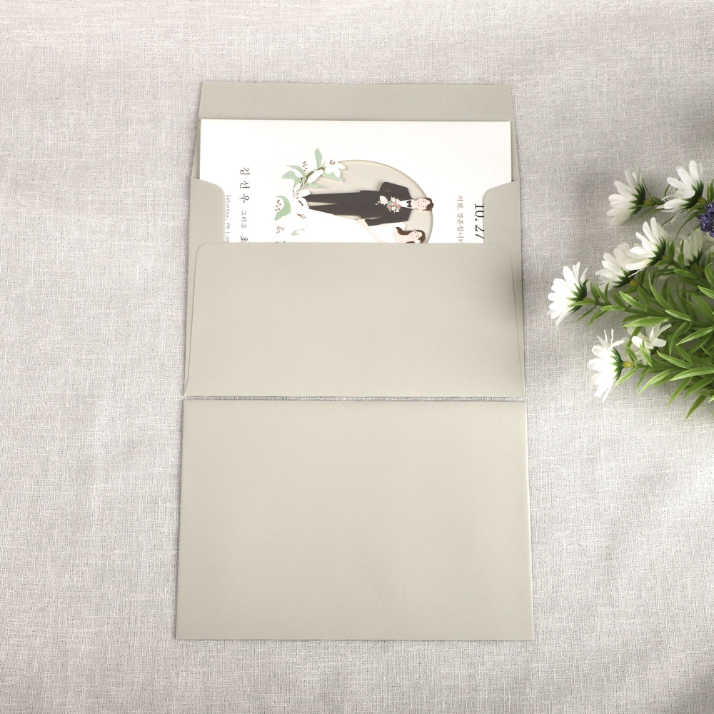 [자체 제작] 180x123mm 청첩장 초대장 웨딩 축하 엽서 감사 봉투 50p - 상세 이미지 4