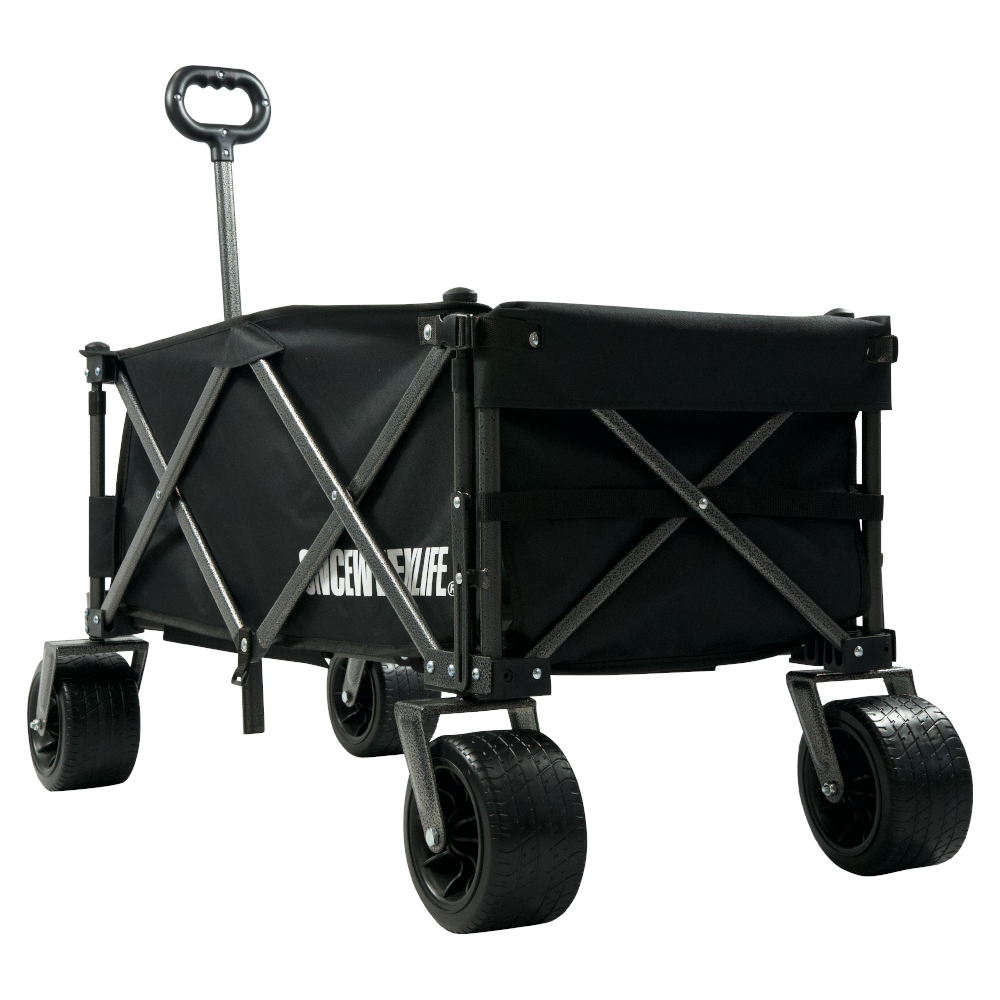 원스위크라이프 캠핑 접이식 폴딩 카트 왜건 뒷문 개방 오픈형 웨건 수레 카키
