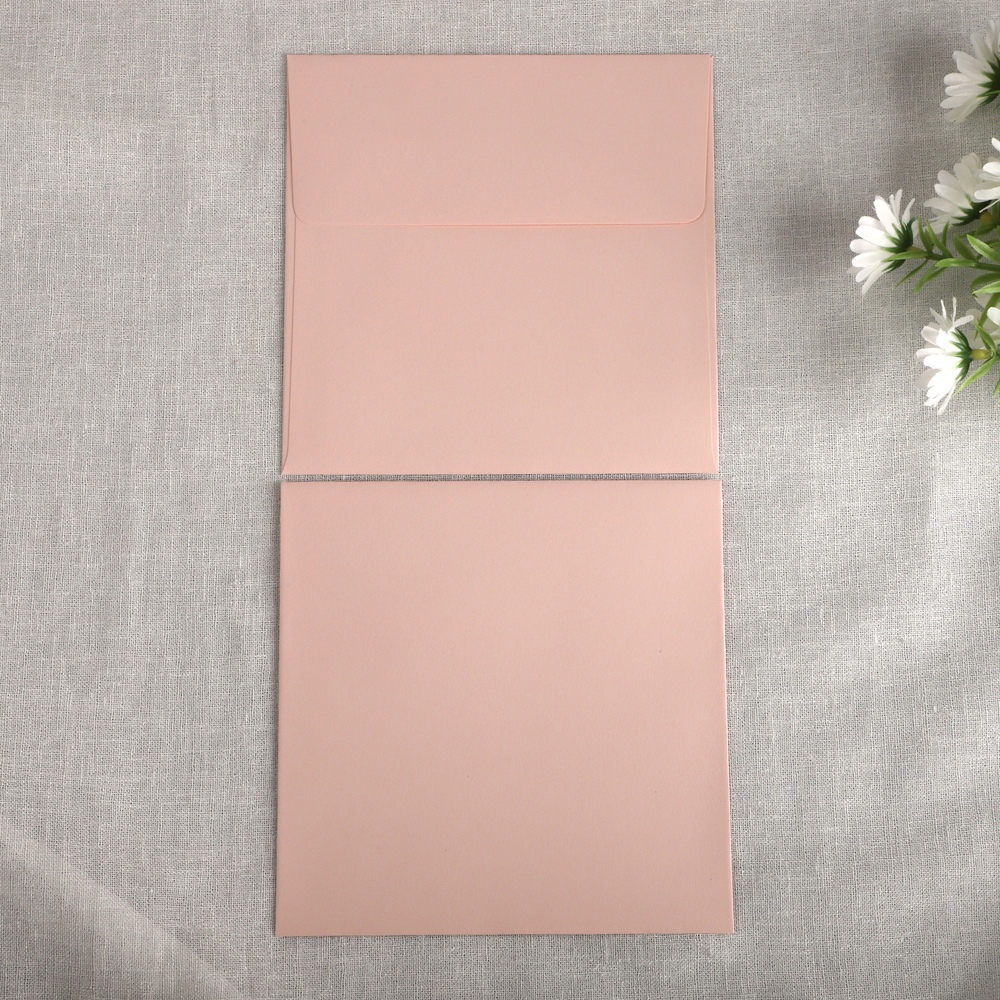 [자체 제작] 145x145 컬러 자켓 봉투 청첩장 초대장 엽서 정사각 밍크지 50p - 상세 이미지 5