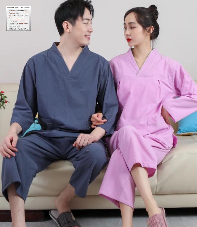 마사지옷 상하의 사우나 찜질방옷 긴팔 세트 찜질복 남녀 - 상세 이미지 3