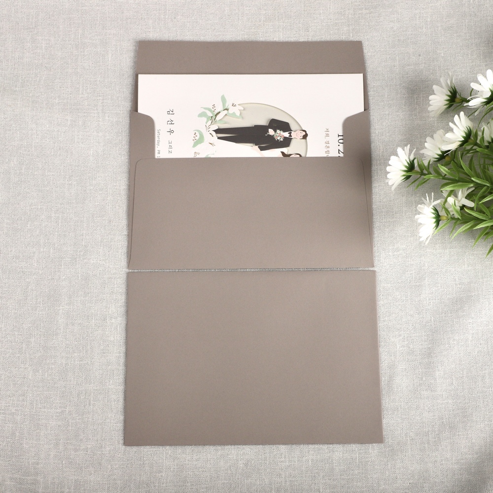 [자체 제작] 180x123mm 청첩장 초대장 웨딩 축하 엽서 감사 봉투 50p - 상세 이미지 3