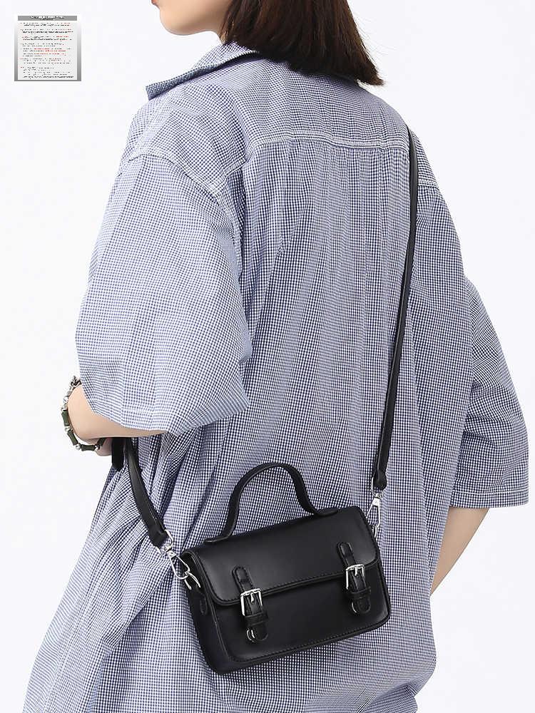 대학생 가죽 스퀘어백 캔디가방 플랩 크로스백 커플가방 미니 - 상세 이미지 2