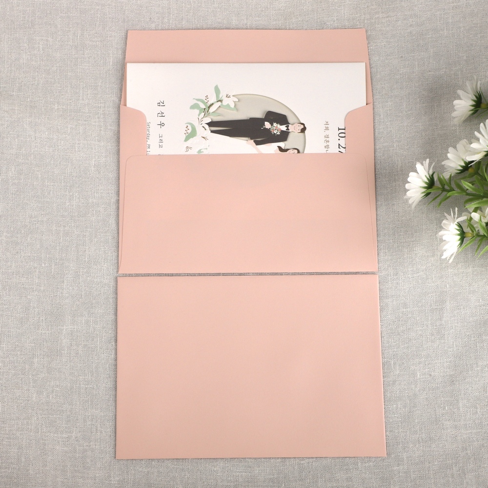[자체 제작] 180x123mm 청첩장 초대장 웨딩 축하 엽서 감사 봉투 50p - 상세 이미지 5