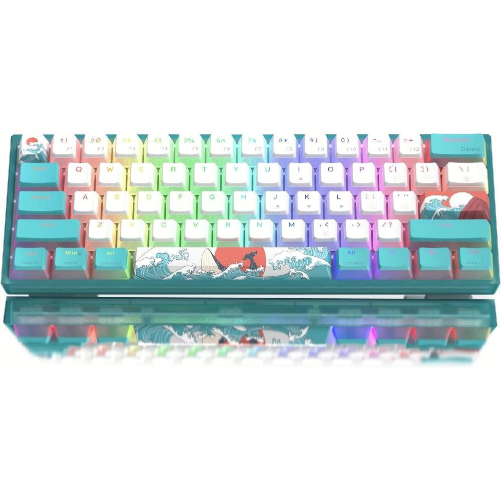 Womier WK61 기계식 RGB 가성비 키보드 유선 게임용 게이머 PBT 키캡 - 메인 이미지