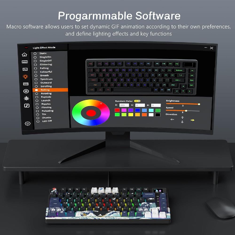 Womier S-K80 기계식 키보드 게임용 RGB - 상세 이미지 5