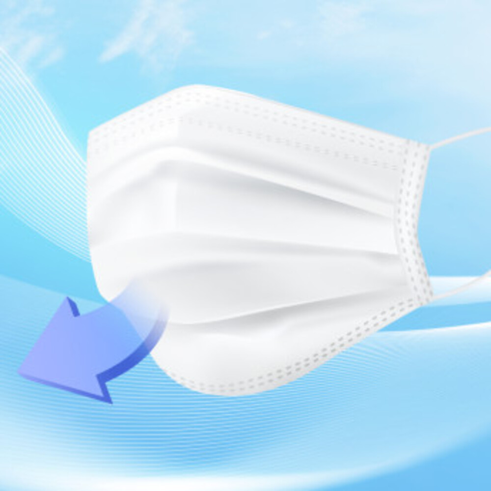 일회용 덴탈마스크 대형 100매+100매 화이트 숨쉬기편한 귀편한 마스크 대형