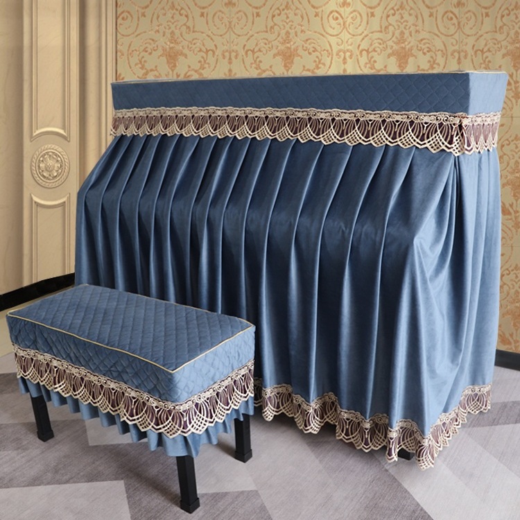 두꺼운 벨벳 피아노 의자 커버세트 유럽 스타일