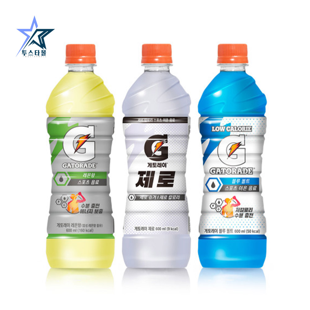 게토레이 제로 블루볼트 레몬 600ml 각6개씩 18개 갈증해소 스포츠 이온음료 - 상품 이미지