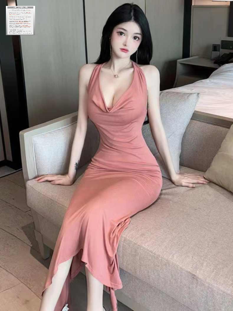 촬영 바디프로필 원피스 바프 드레스 홀터넥 - 상세 이미지 5