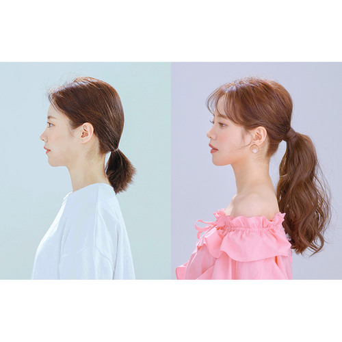 패션 여성가발 핑크에이지 묶음머리 포니테일 웨이브 s컬,c컬 4종 - 상세 이미지 5