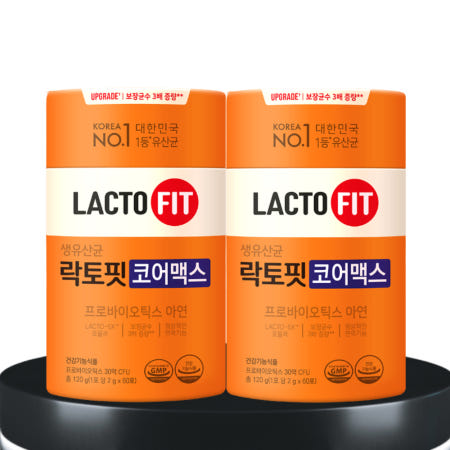 락토핏 라토핏 유산균 코어 맥스 포스트바이오틱스 온가족 노인 장 건강 에도움 60포 2통
