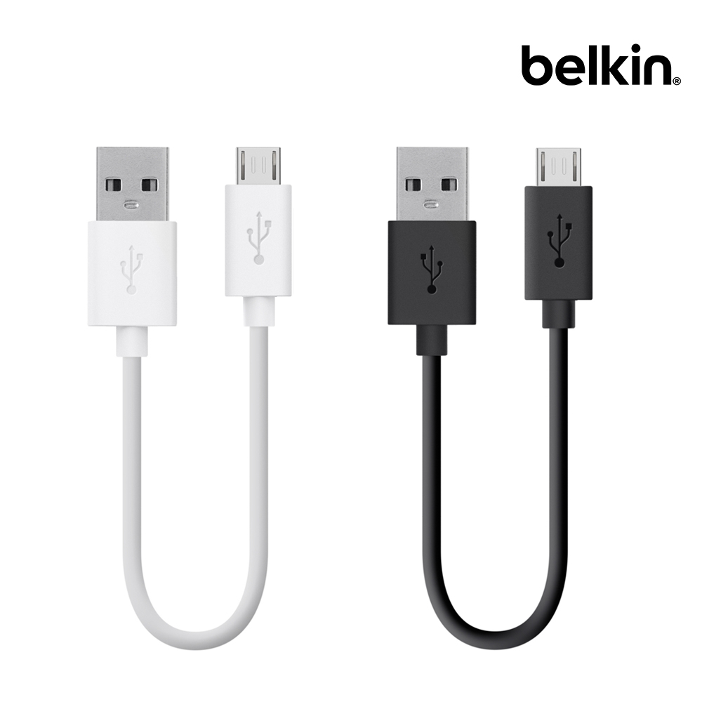벨킨 마이크로 5핀 USB 케이블 15CM F2CU012bt06IN 삼성 갤럭시 LG 안드로이드 보조배터리 충전 - 상품 이미지