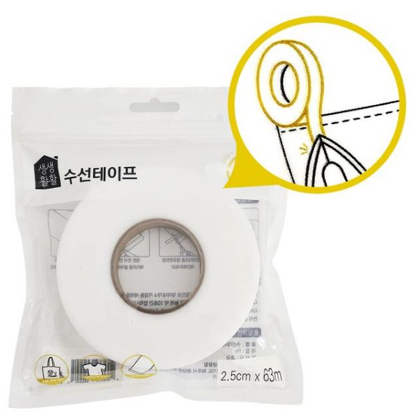 의류패치 의류용스티커 빈티지 수선 와펜 패치 생활 수선테이프 대 2.5cmX63 의류 바지단줄이기 : 그레잇제이씨01