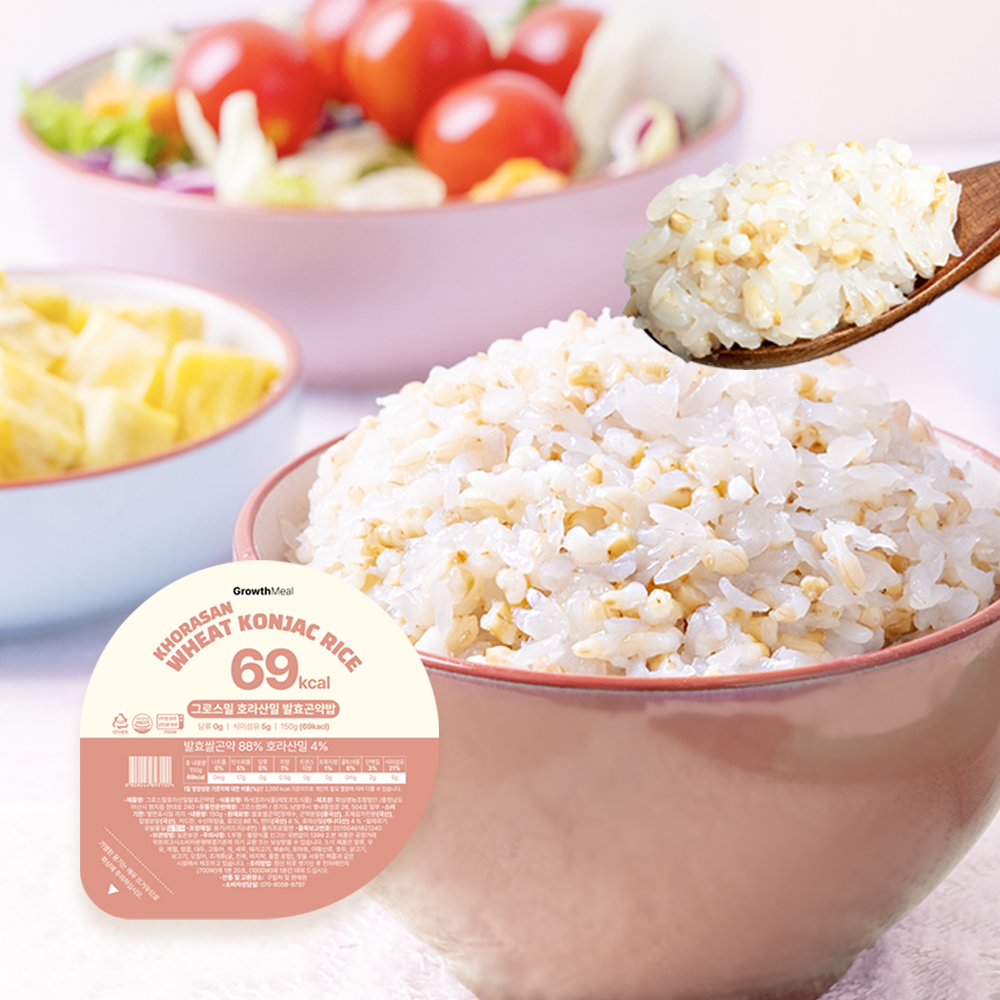 그로스밀 69칼로리 호라산밀 발효 곤약밥 150g x 10개입