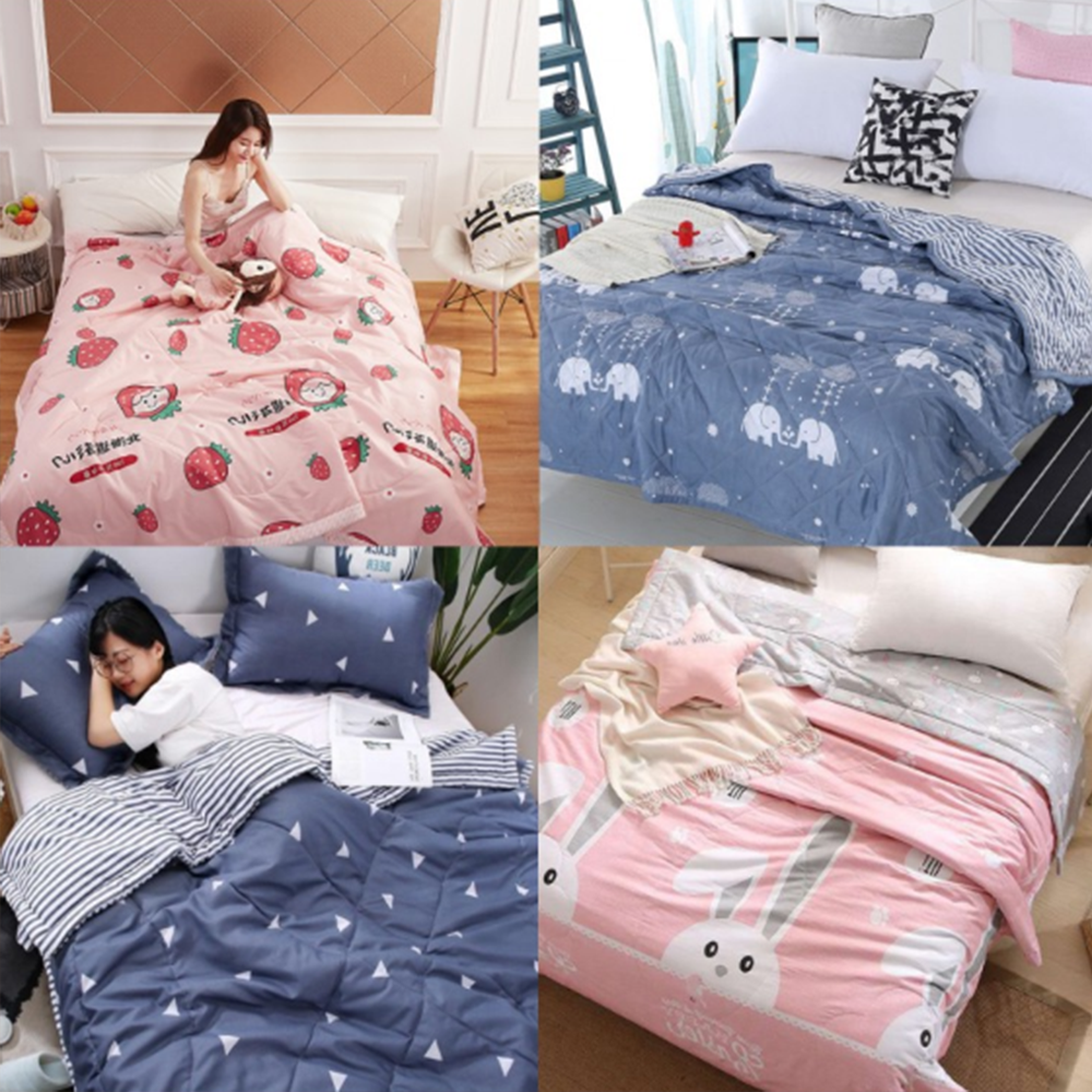 봄 이불 기숙사 자취방 원룸 침구 가을 얇은 여름 시원한 가벼운 경량 홑이불 간절기 예쁜 - 상품 이미지