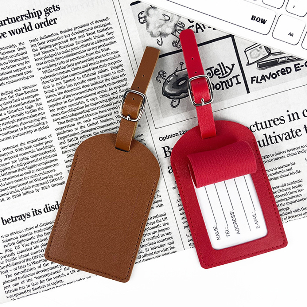 러기지택 캐리어 네임택 가죽 이름표 캐리어 luggage tag 이미지 7