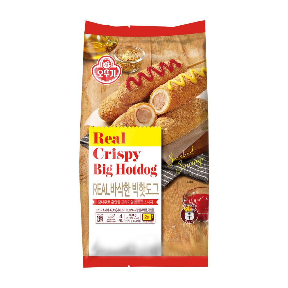 오뚜기 리얼 바삭한 빅핫도그 480g - 상품 이미지