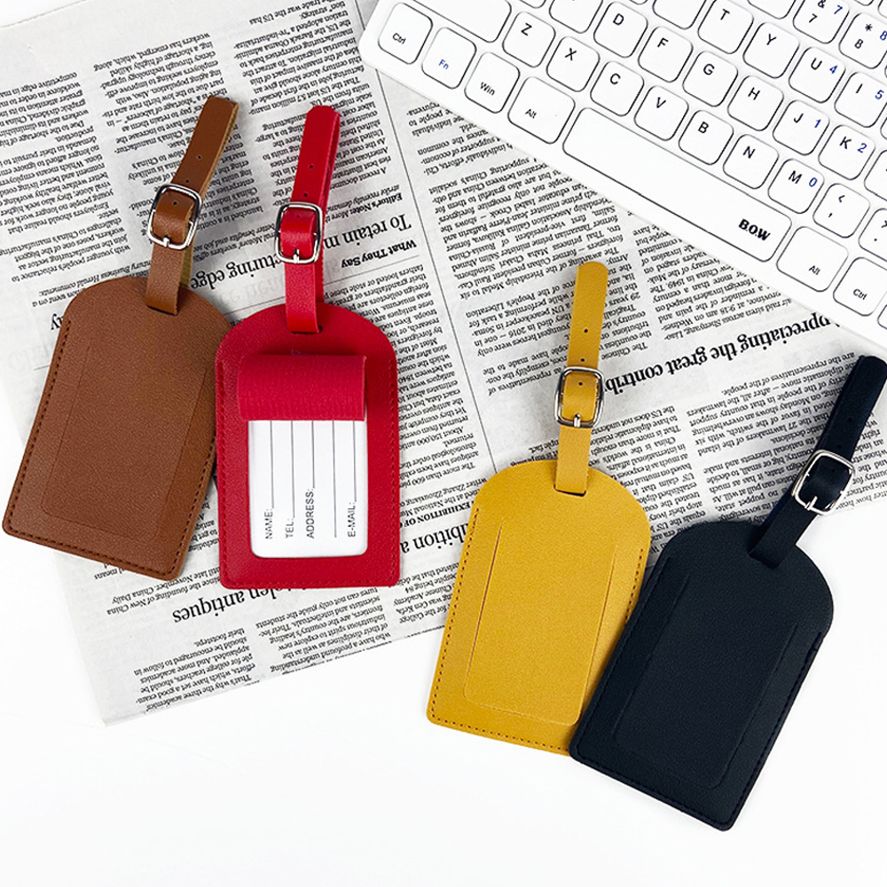 러기지택 캐리어 네임택 가죽 이름표 캐리어 luggage tag 이미지 8