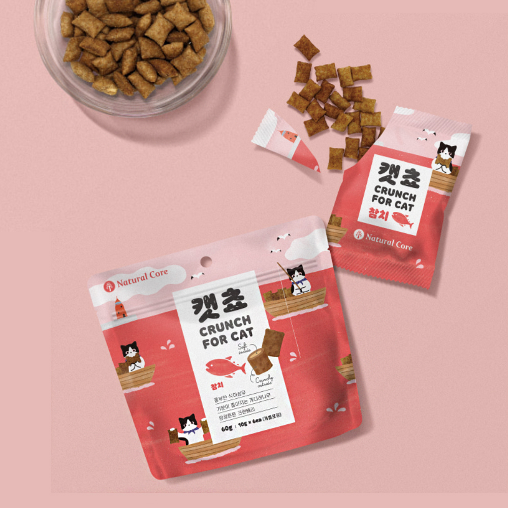 캣쵸 네츄럴 코어 겉바속초 60g 참치 고양이 간식 - 상세 이미지 2