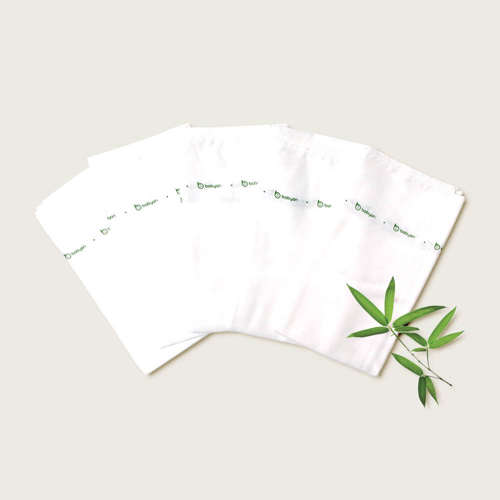 베이비앙 국내산 무형광 신생아 아기 유아 대나무 365 70% 사각 천기저귀 특대형 5장 (4면봉제)