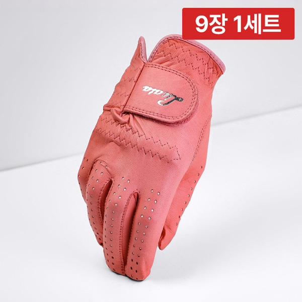 9장 1세트 / 리카타 노블레스 그레이스 핑크 컬러 양피 골프장갑 - 상품 이미지