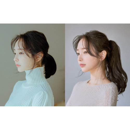 패션 여성가발 핑크에이지 묶음머리 포니테일 웨이브 s컬,c컬 4종 - 상세 이미지 3