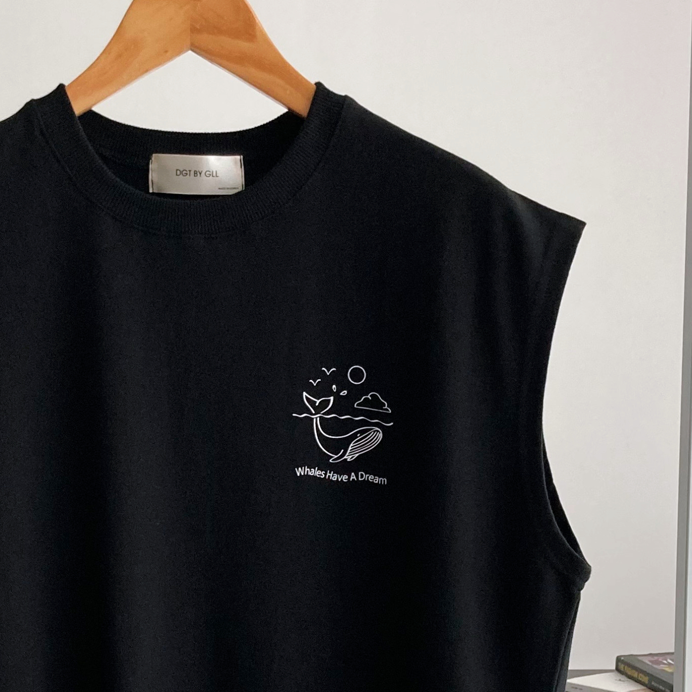 남자 나시 오버핏 참돌고래 박스 민소매 휴양지 커플 티셔츠 이미지 6