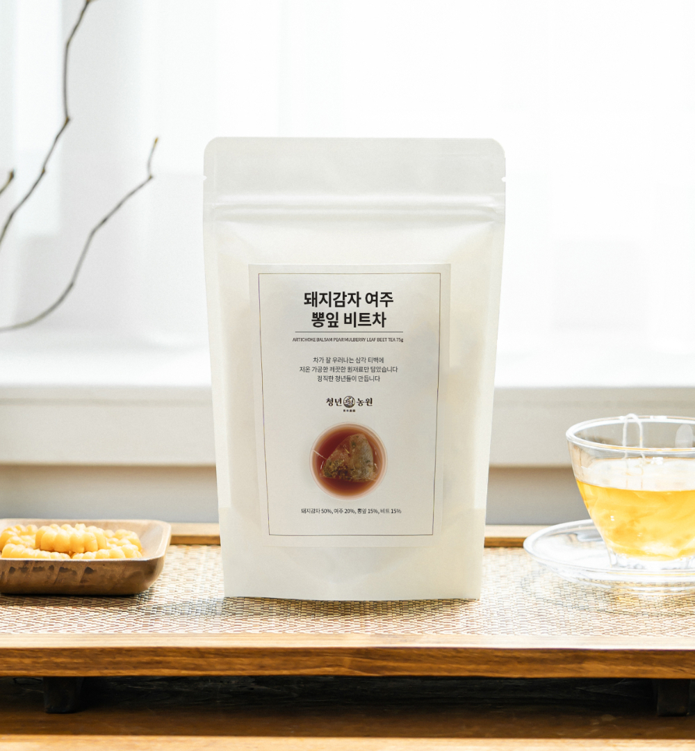 돼지감자차 여주차 뽕잎 레드 비트차 여주 상엽 효능 차 청년농원 티백 상세 이미지 3