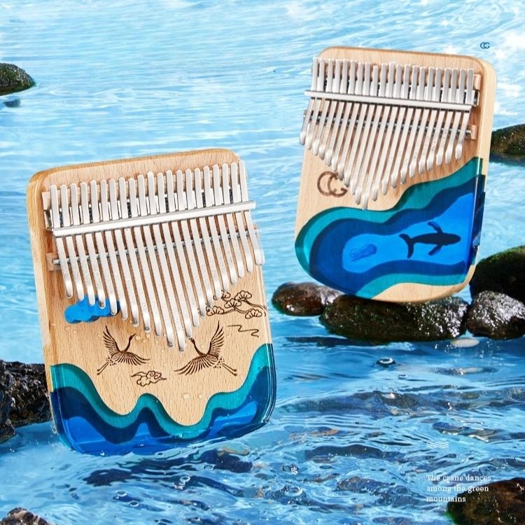 파란색 칼림바 21키 크리스탈 초보자 처음시작 - 메인 이미지