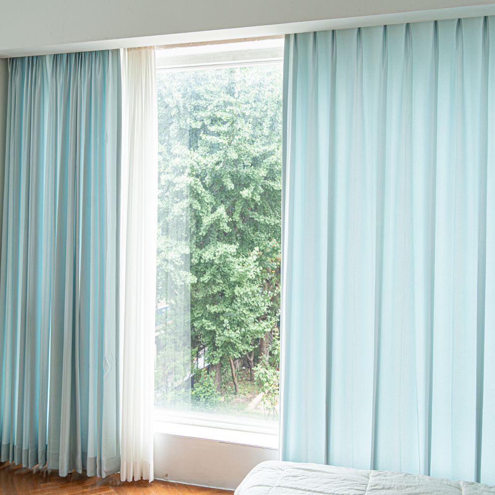 (3차 밀크아이보리 입고)사계절 나비주름 형상기억 생활암막커튼 밀크아이보리 세로 250cm