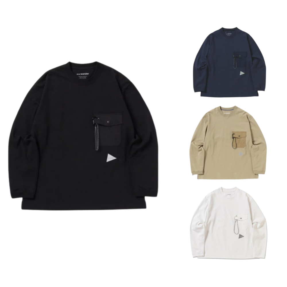 앤드원더 긴팔티 heavy cotton pocket LS T 5744284166S010 - 상품 이미지