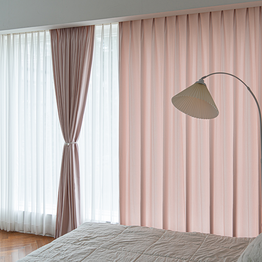 (3차 밀크아이보리 입고)사계절 나비주름 형상기억 생활암막커튼 밀크아이보리 세로 250cm