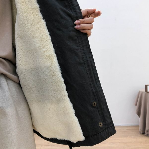 양털카라 토끼털안감 오버핏 사파리 야상 점퍼 이미지 6