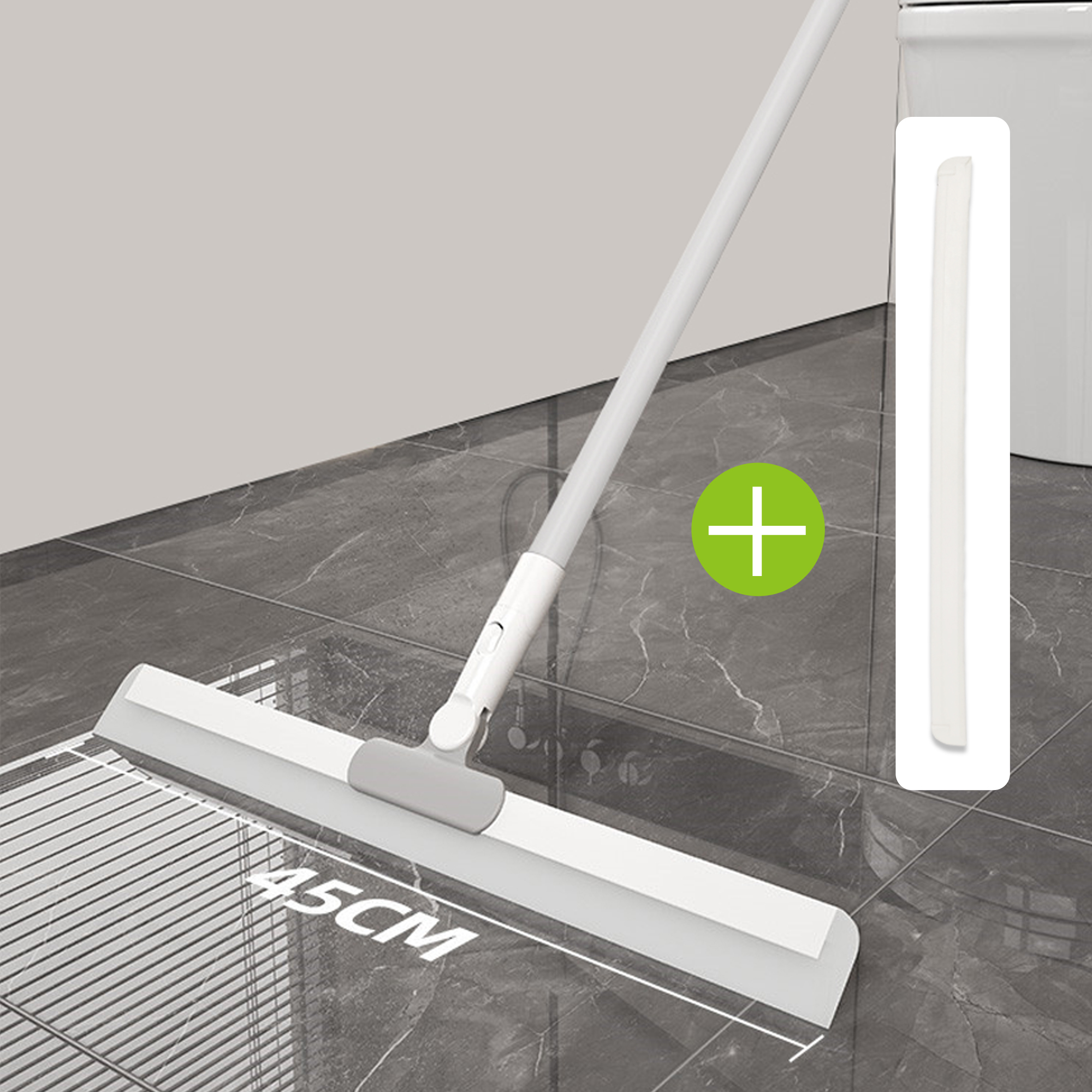 필굿리빙 욕실 스퀴즈 청소도구 물밀대 화장실 바닥 물기제거 롱 스퀴지 + 리필 제품 이미지