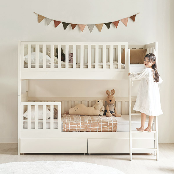 스칸디아 시몬 원목 분리형 어린이 이층침대 / 매트리스 제외