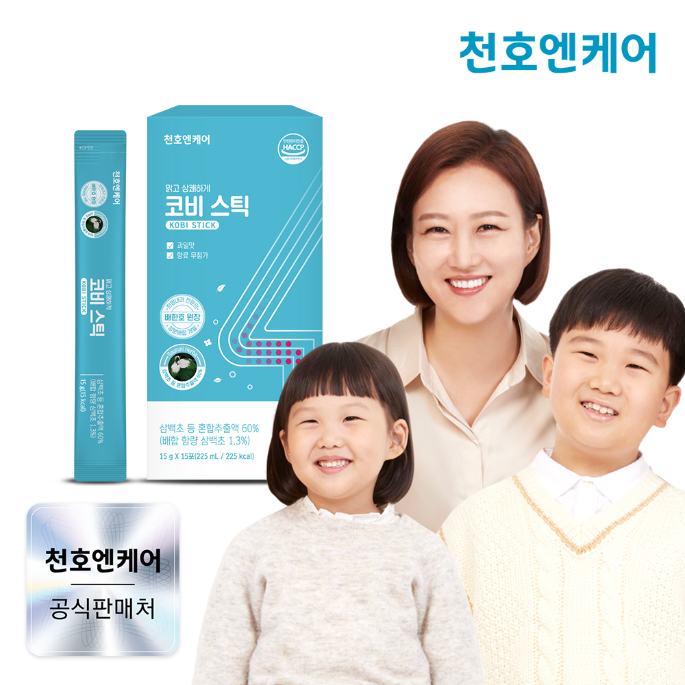 천호엔케어 삼백초추출물 곰보배추 맥문동 도꼬마리 환절기 코비스틱 15포, 1개 - 상품 이미지