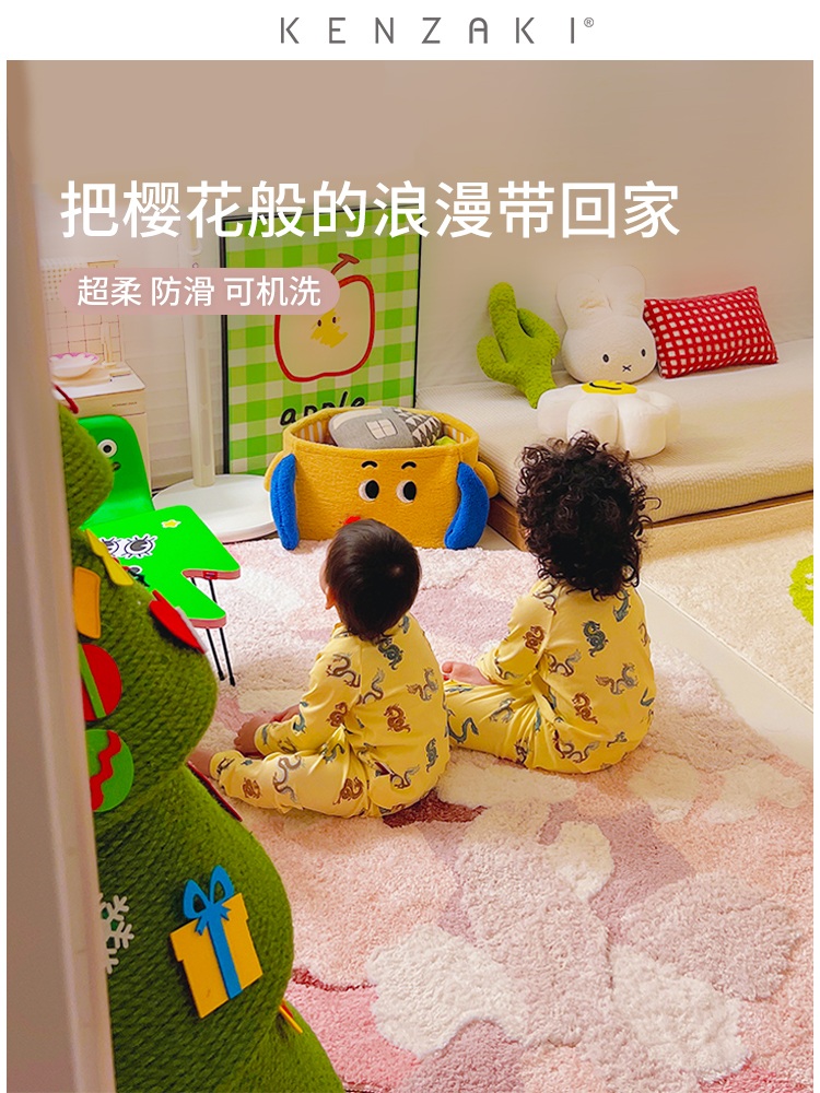 꽃밭러그 잔디러그 이끼 카펫 침실 거실러그 현관 거실 플라워 인테리어 포인트 - 상세 이미지 5
