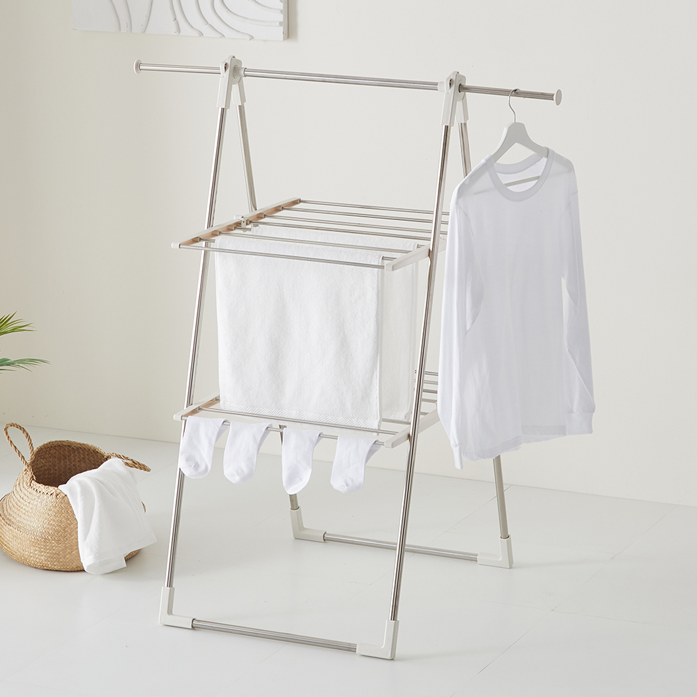 파리지앵 튼튼한빨래건조대 원룸 수건 건조대 더블플러스