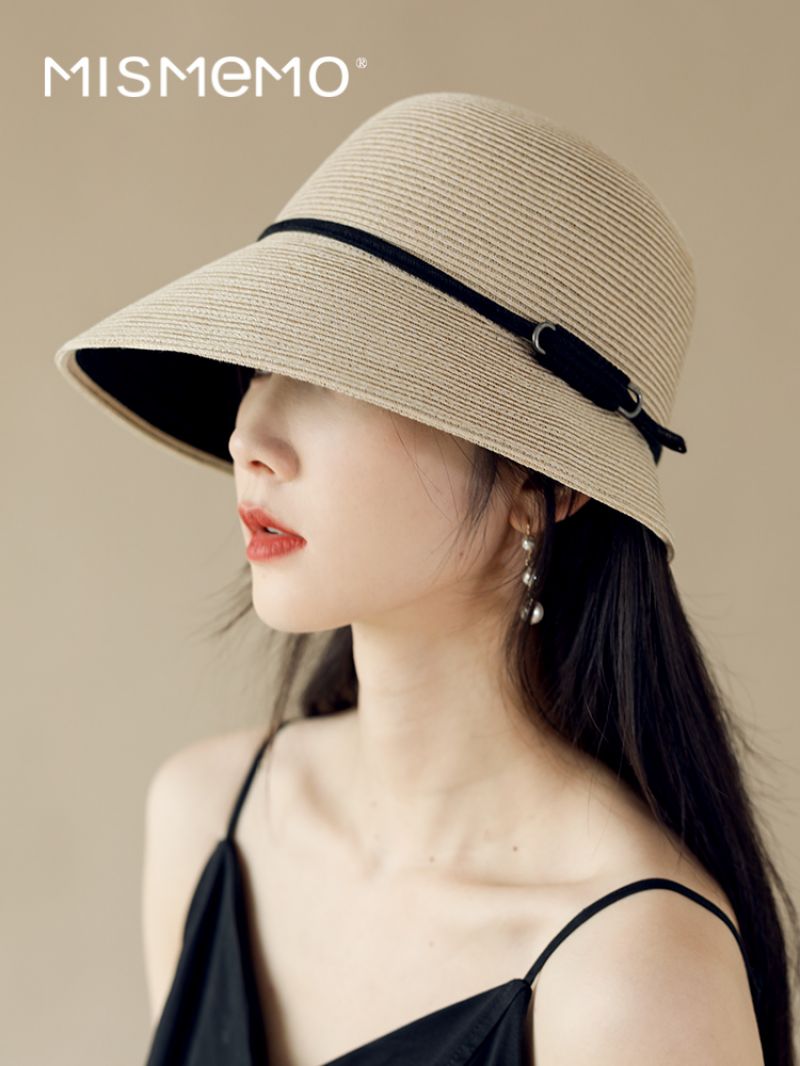 여성 밀짚모자 와이어 돌돌이 라피아햇 벙거지모자 엣지와이어 - 상세 이미지 2