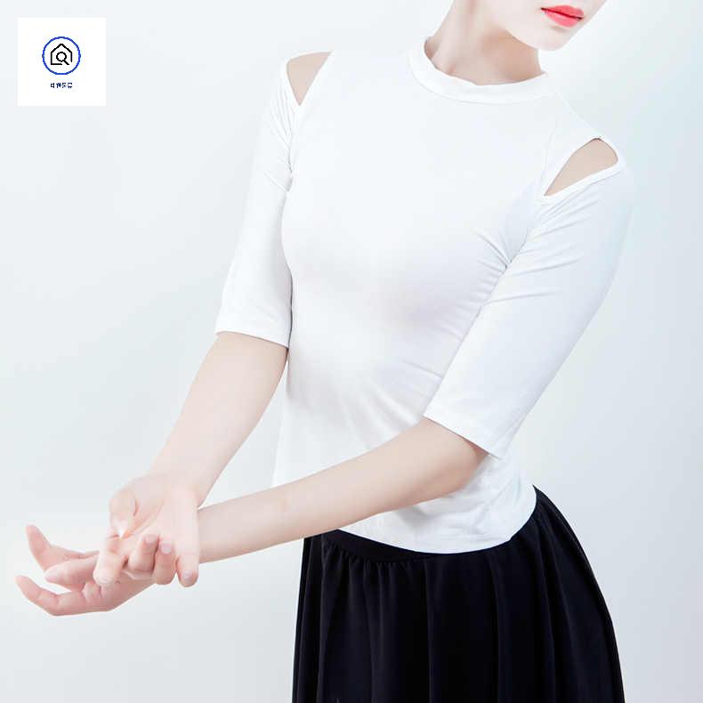 하의 여성 라인댄스복 라틴댄스복상의 블랙상의 - 상세 이미지 2
