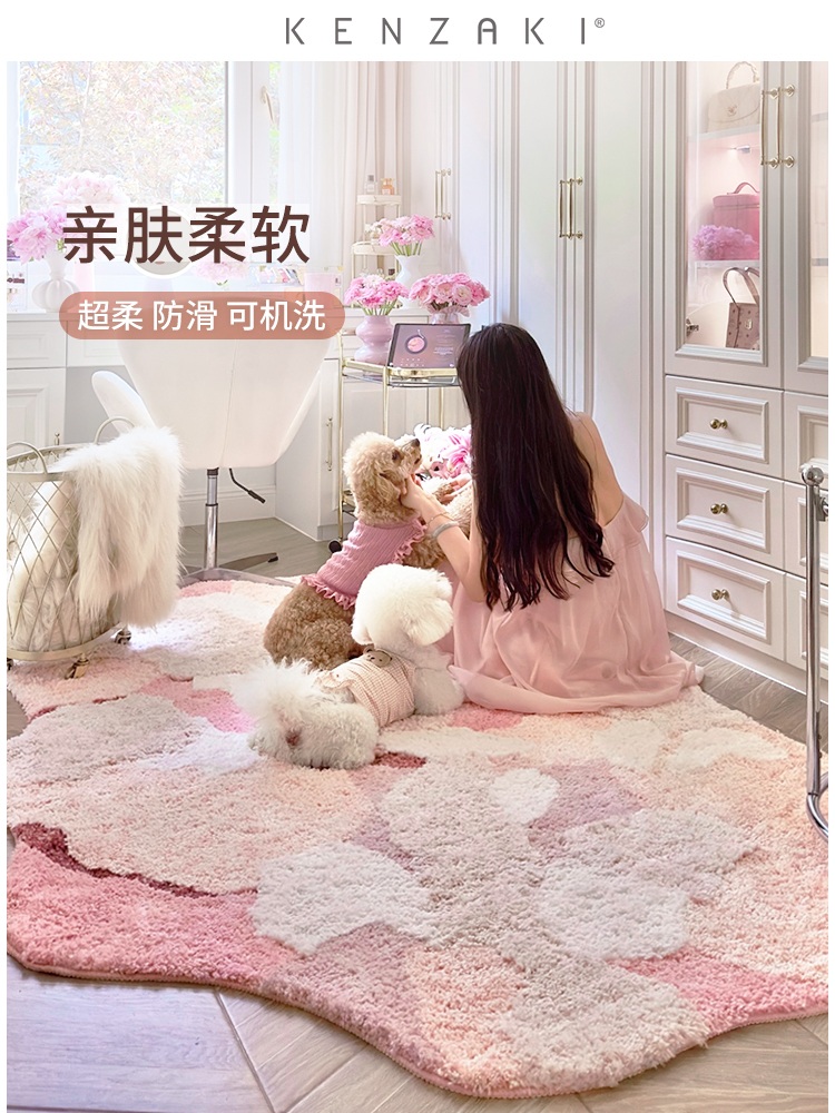 꽃밭러그 잔디러그 이끼 카펫 침실 거실러그 현관 거실 플라워 인테리어 포인트 - 상세 이미지 3