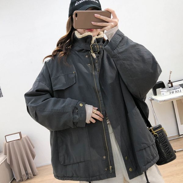 양털카라 토끼털안감 오버핏 사파리 야상 점퍼 - 상세 이미지 2