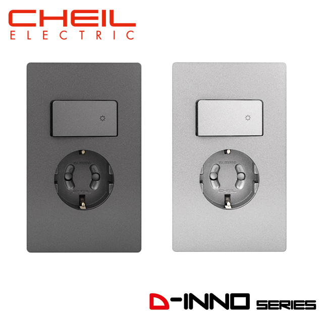 제일 디노 스위치부착콘센트 스위치부 콘센트 침대 가구 매립 일체형 1구 화이트