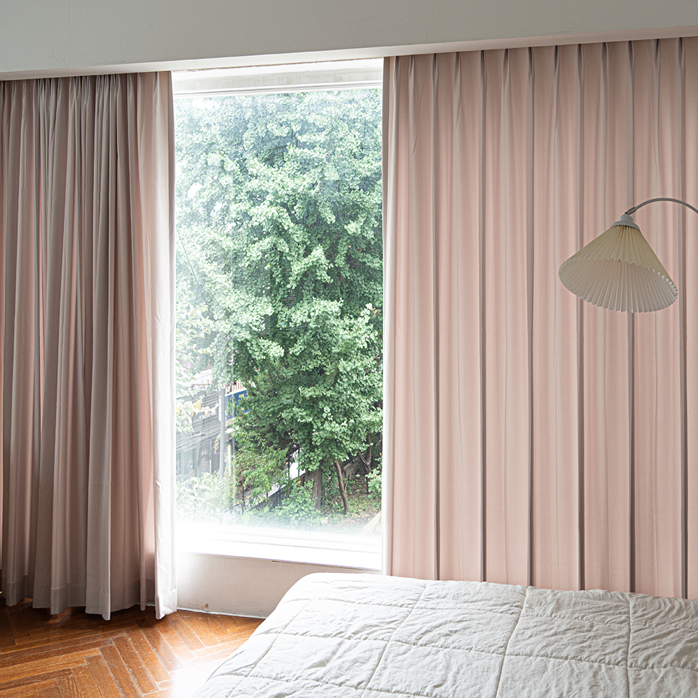 (3차 밀크아이보리 입고)사계절 나비주름 형상기억 생활암막커튼 밀크아이보리 세로 250cm