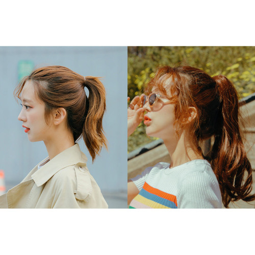패션 여성가발 핑크에이지 묶음머리 포니테일 웨이브 s컬,c컬 4종 - 상세 이미지 4